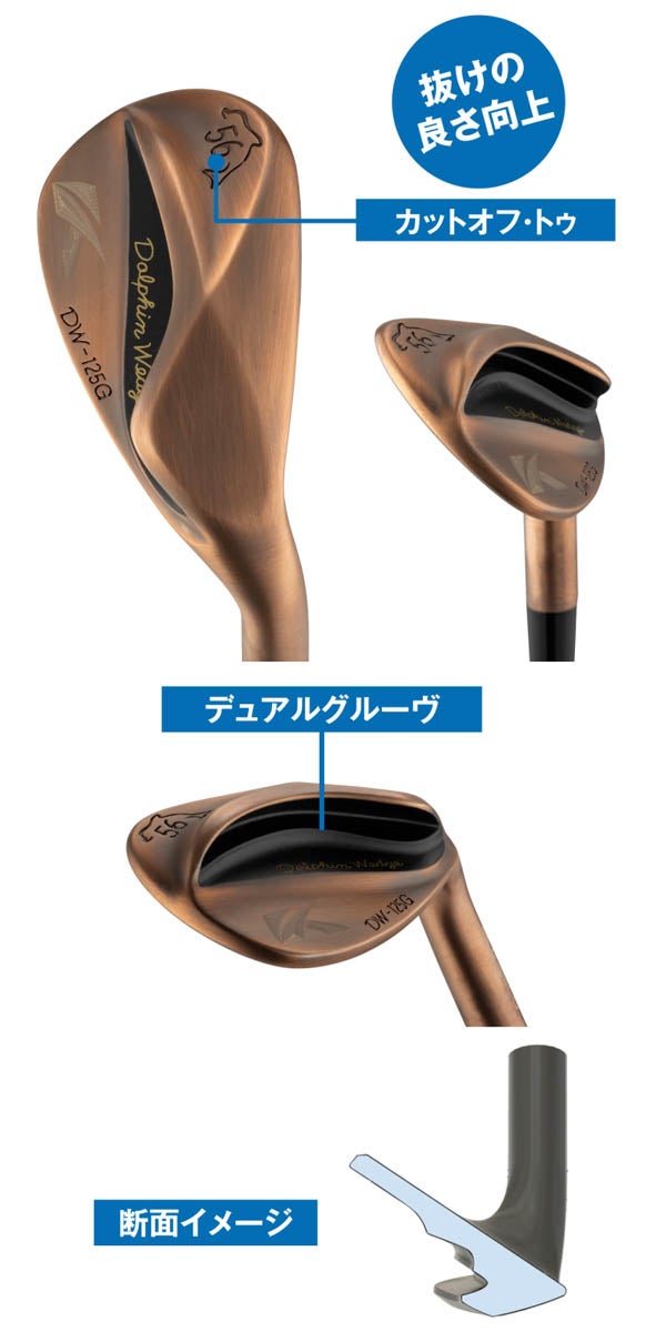キャスコレディースDW-125GCopperウェッジDolphinDP-231カーボンシャフト【25】