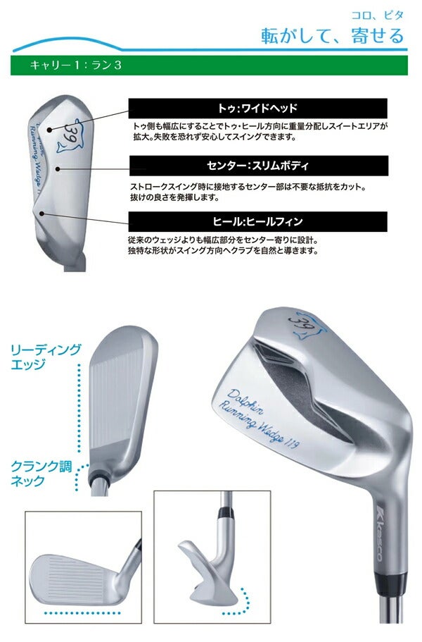 キャスコドルフィンランニングウェッジDRW-119DolphinDP-201カーボンシャフト【19】