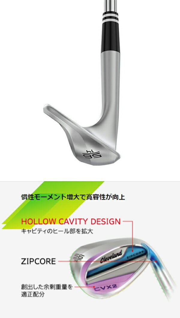 24SSダンロップメンズクリーブランドCVX2ZIPCOREウェッジNSPROMODUS3TOUR115スチールシャフトClevelandGolf【24】