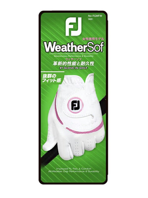 フットジョイレディースウェザーソフゴルフグローブ左手用FGWFW23左手装着用片手【23】