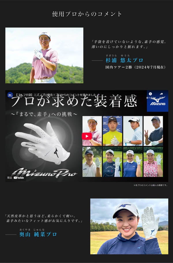 ミズノメンズミズノプロ左手用ゴルフグローブ5MJML453左手装着用【25】