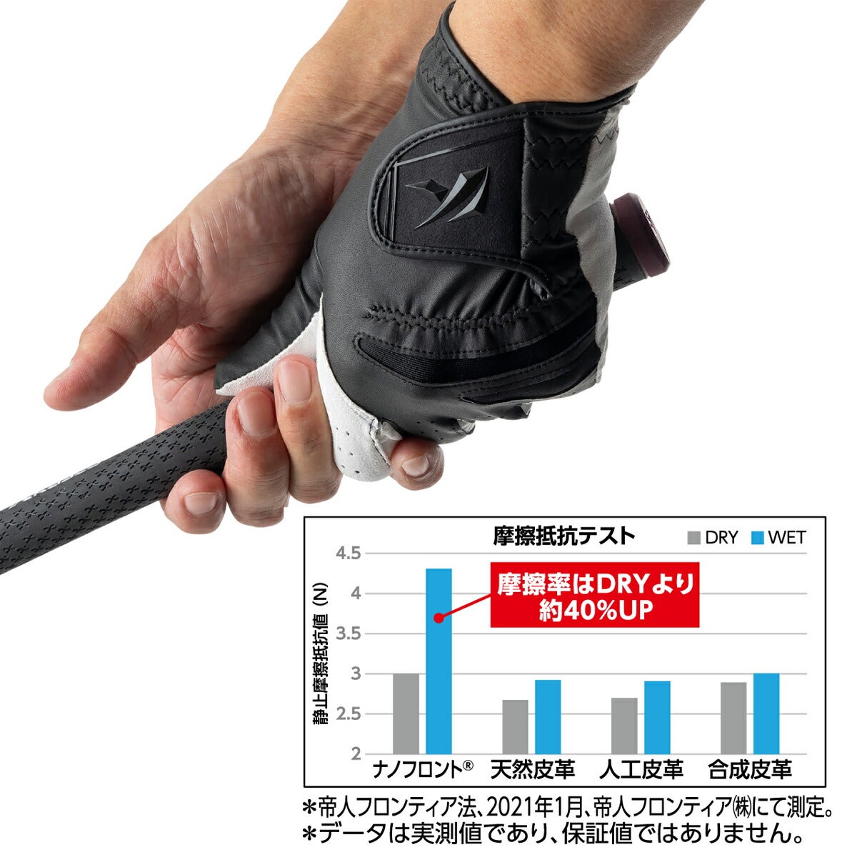 キャスコメンズNANOSTUDナノスタッドゴルフグローブ右手用SF-2518R右手装着用雨・汗に強い！グローブ【25】