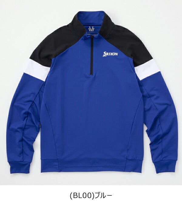 ★全品対象！★【2点以上、一緒に購入で最大Ｐ10倍！※要エントリー】スリクソン2023年秋冬モデルメンズ【松山プロ共同開発】ハーフジップハイブリッドプルオーバーRGMWJL53SRIXON【23】
