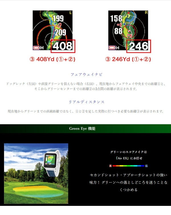 ショットナビGPSゴルフナビAIREX腕時計タイプ世界最小・最軽量を実現【23】