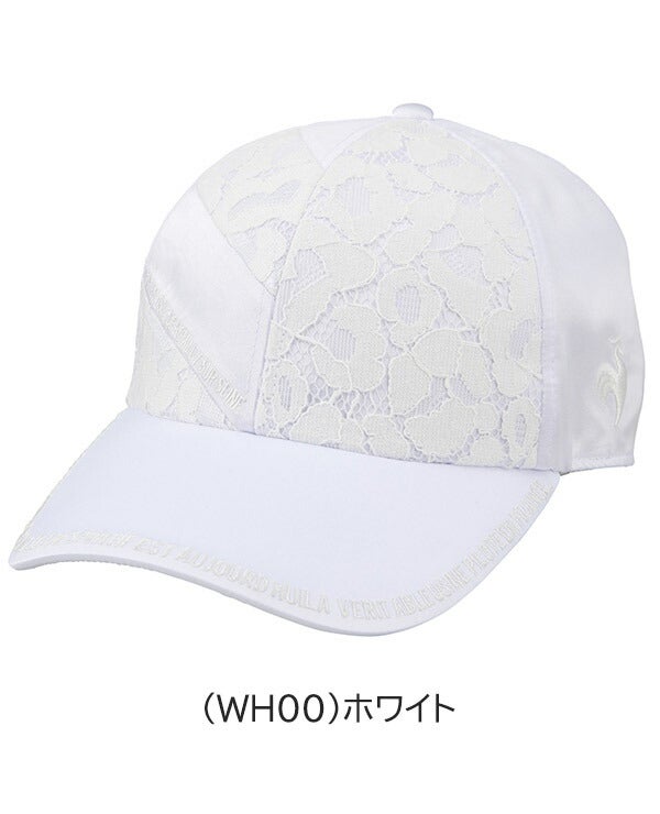 ルコック2023年春夏モデルレディース【RIJOUME】レース切替リボン付きキャップQGCVJC05W【23】lecoqsportif[ルコックスポルティフ]