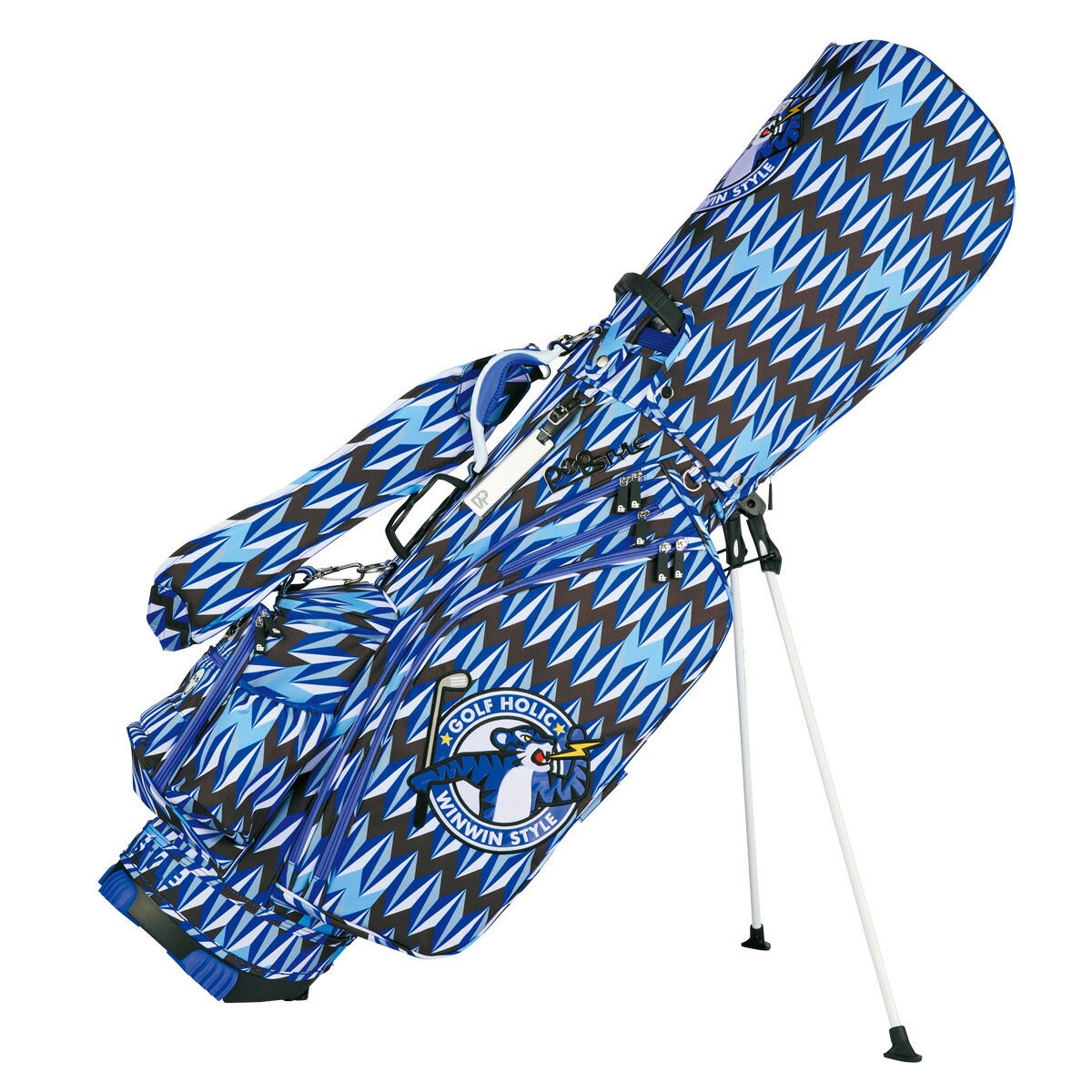 ウィンウィンスタイルGOLFHOLICICONVer.LST軽量スタンドキャディバッグ3kg9型47インチ対応5分割ネームプレート付属刻印タイプCB-183【26SS】