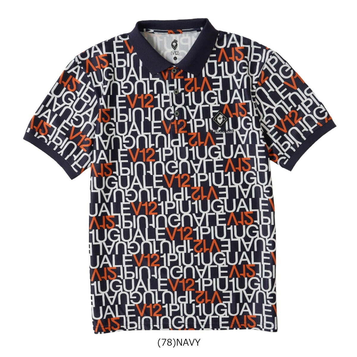 V122026年春夏モデルメンズV12113LETTERPOLO半袖シャツV122611-PL16【26SS】