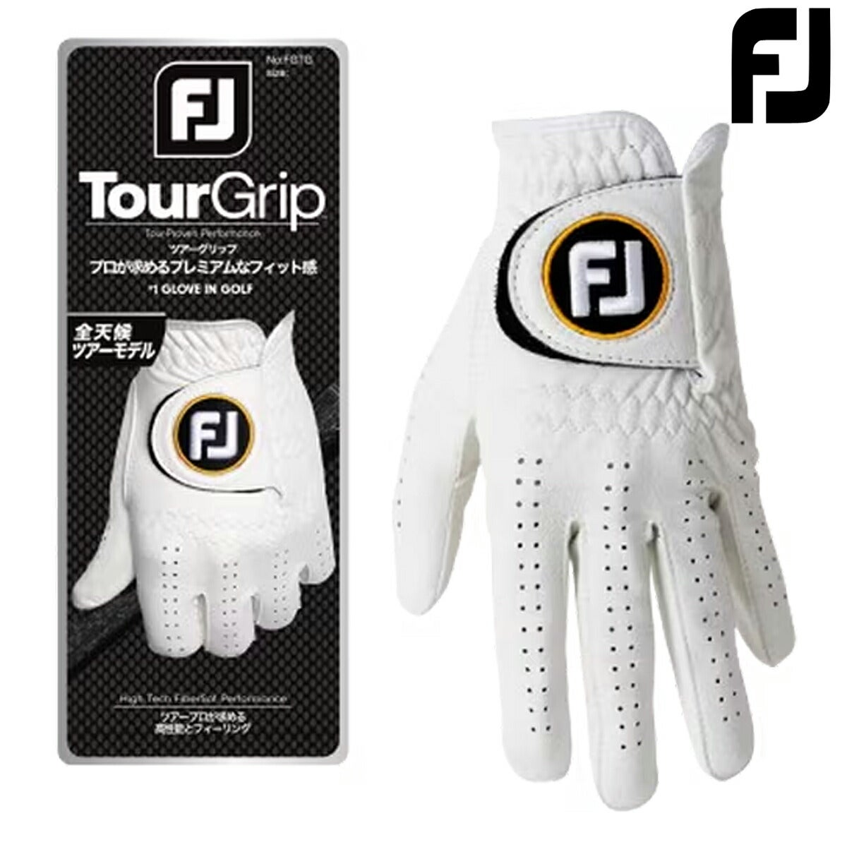 フットジョイメンズ26TourGripツアーグリップゴルフグローブ左手用人工皮革FGTG26左手装着用【26SS】
