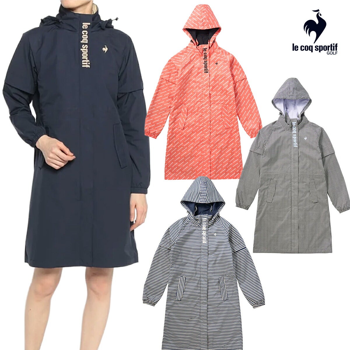 ルコック2024年春夏モデルレディースレインウェア（ワンピース）QGWXJF00W【24】lecoqsportif[ルコックスポルティフ]