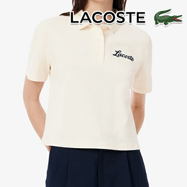 ラコステ2025年春夏モデルレディースショート＆ワイドゴルフ半袖ポロシャツPF8601-10LACOSTE【25】