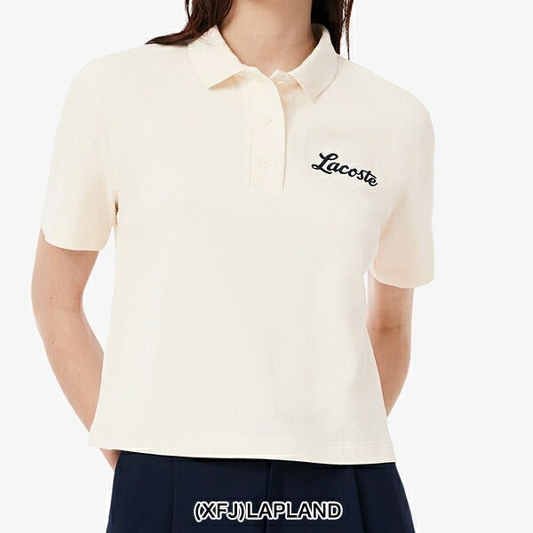 ラコステ2025年春夏モデルレディースショート＆ワイドゴルフ半袖ポロシャツPF8601-10LACOSTE【25】