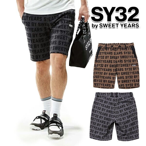 SY322025年春夏モデルメンズSYGJQLOGOBORDERショートパンツSYG-25S016【25】