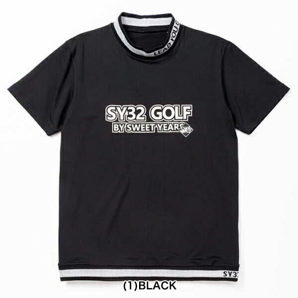 SY322025年春夏モデルメンズLIGHTSTRETCHLOGOモックネック半袖シャツSYG-25S038【25】