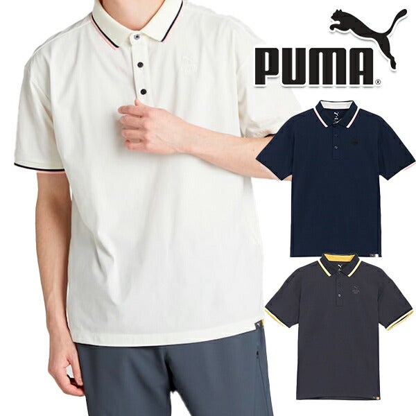 プーマゴルフ2025年春夏モデルFOGリブカラー半袖ポロシャツ633296PUMAGOLF【25】