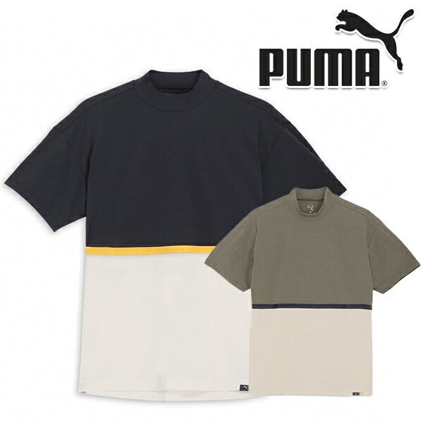 プーマゴルフ2025年春夏モデルFOGパネルカラーリラックスモックネック半袖シャツ633297PUMAGOLF【25】