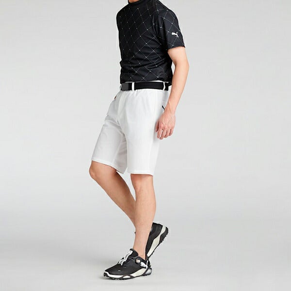 プーマゴルフ2025年春夏モデルSBアーガイルAOPモックネック半袖シャツ633323PUMAGOLF【25】