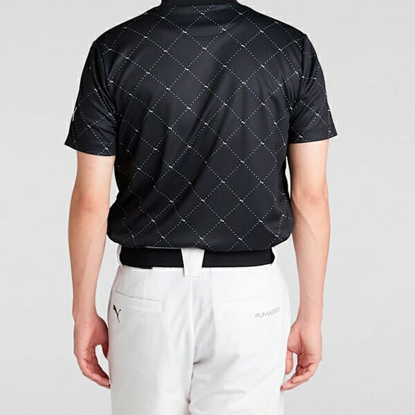 プーマゴルフ2025年春夏モデルSBアーガイルAOPモックネック半袖シャツ633323PUMAGOLF【25】