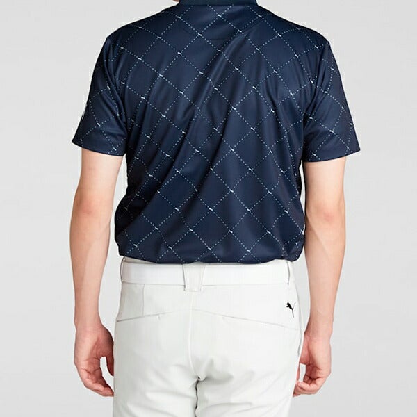 プーマゴルフ2025年春夏モデルSBアーガイルAOPモックネック半袖シャツ633323PUMAGOLF【25】