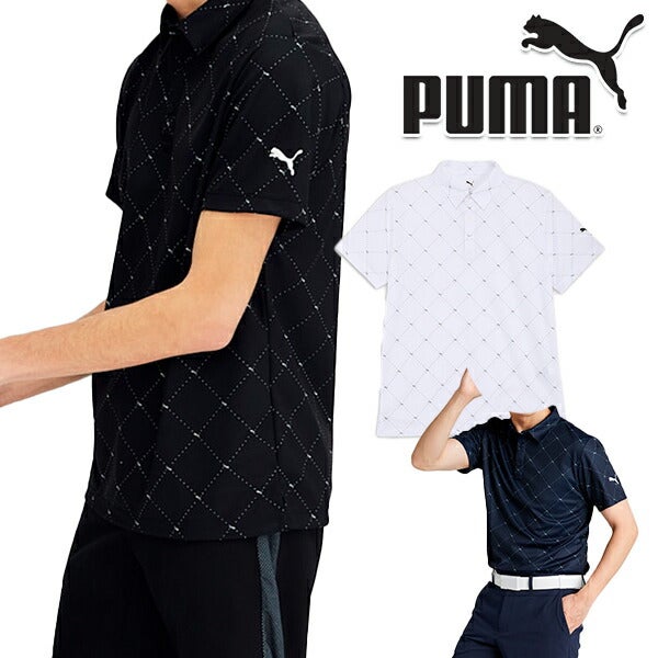 プーマゴルフ2025年春夏モデルSBアーガイルAOPポロシャツ半袖シャツ633324PUMAGOLF【25】