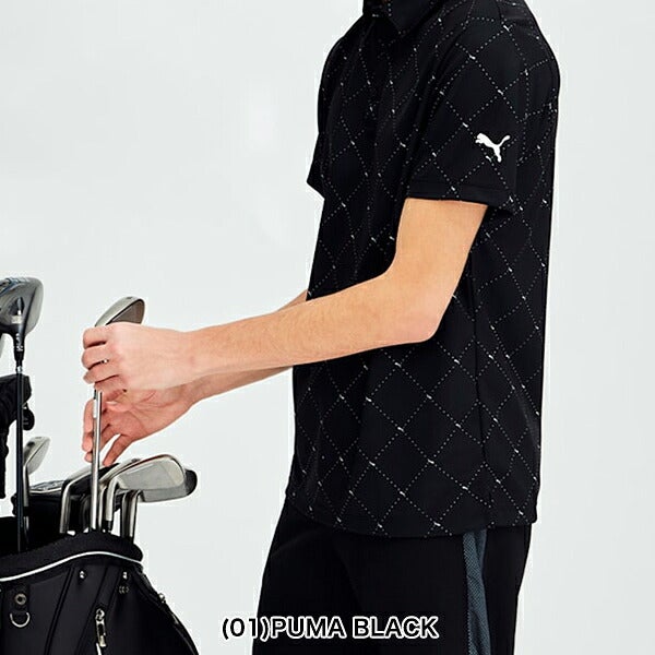 プーマゴルフ2025年春夏モデルSBアーガイルAOPポロシャツ半袖シャツ633324PUMAGOLF【25】
