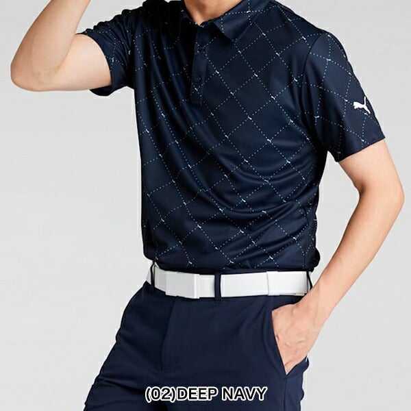 プーマゴルフ2025年春夏モデルSBアーガイルAOPポロシャツ半袖シャツ633324PUMAGOLF【25】