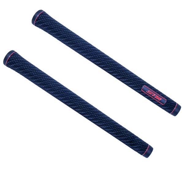 STMG-Seven+ブラックレッドミッドサイズゴルフグリップM58重量50g硬度45R【25】