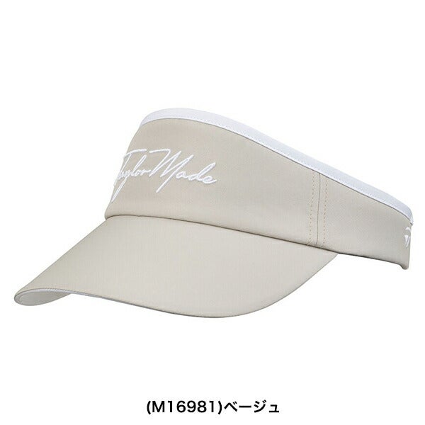 テーラーメイドレディースWワイドブリムスクリプトロゴバイザーUN578TaylorMade【25】