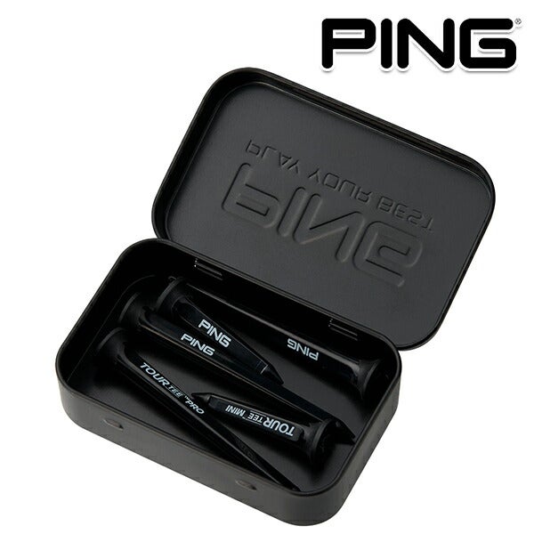 ピンゴルフPINGロゴ入りツアーティー(ロングティー×3本、ショートティー×2本)PINGロゴ入りの缶付きAC-U2501PING【25】