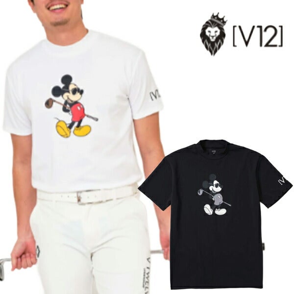 V122025年春夏モデルメンズSMMOCKモックネック半袖シャツディズニーコレクションミッキーマウスV122515-MK01【25】