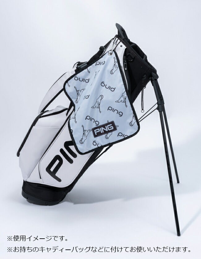 ピンゴルフレディースクラブクリーナーマイクロファイバータオルカラビナ付きAC-L2508【25】
