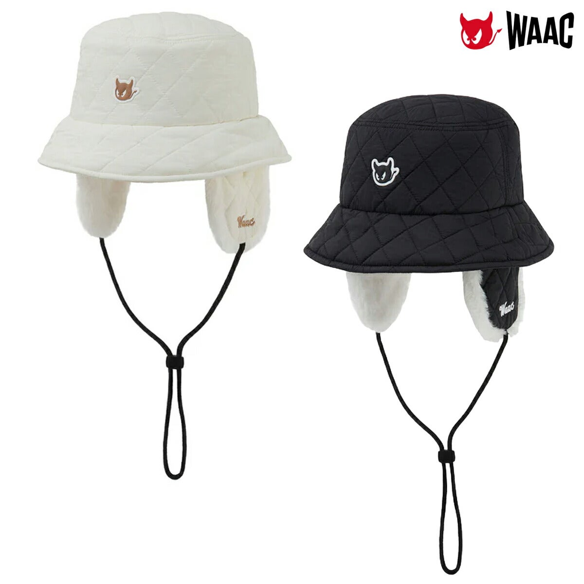 WAAC2025年秋冬モデルユニセックス耳当て付き中綿バケットハット072254833【25】