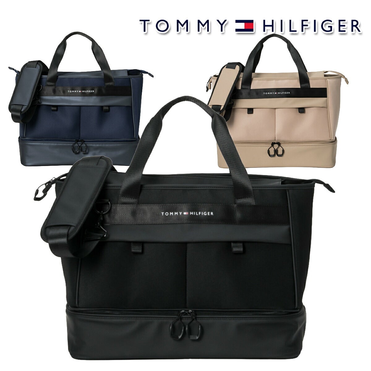 トミーヒルフィガーユニセックスユースフルトートバッグ44cm×24cm×34cmシューズ収納有トートバッグユースフルTHMG6FT4【26FW】