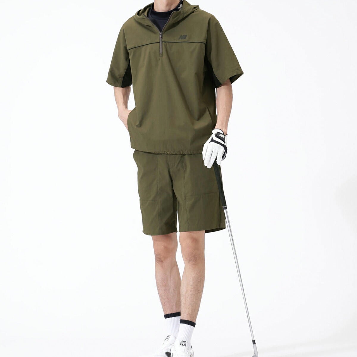 ニューバランスゴルフ2026年秋冬モデルメンズH/ZPOHOODIEハーフジップウィンドジャケット撥水ハーフジッププルオーバーフーディー(MENS)012-6221001【26FW】