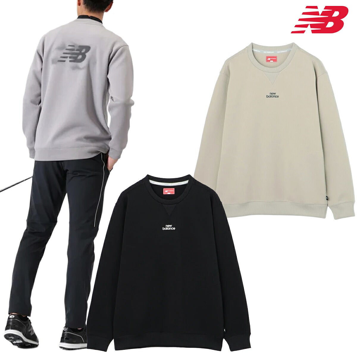 ニューバランスゴルフ2026年秋冬モデルメンズSWEATCREWNECKPOプルオーバー（ミドラー）012-6262002スウェット【26FW】