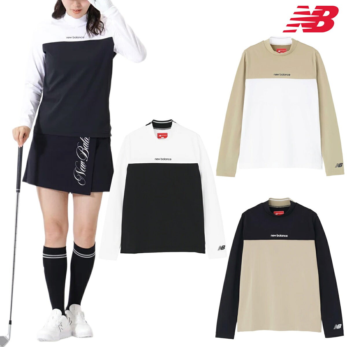 ニューバランスゴルフ2026年秋冬モデルレディースL/SMOCKNECKPOモックネック長袖シャツ012-6267503【26FW】