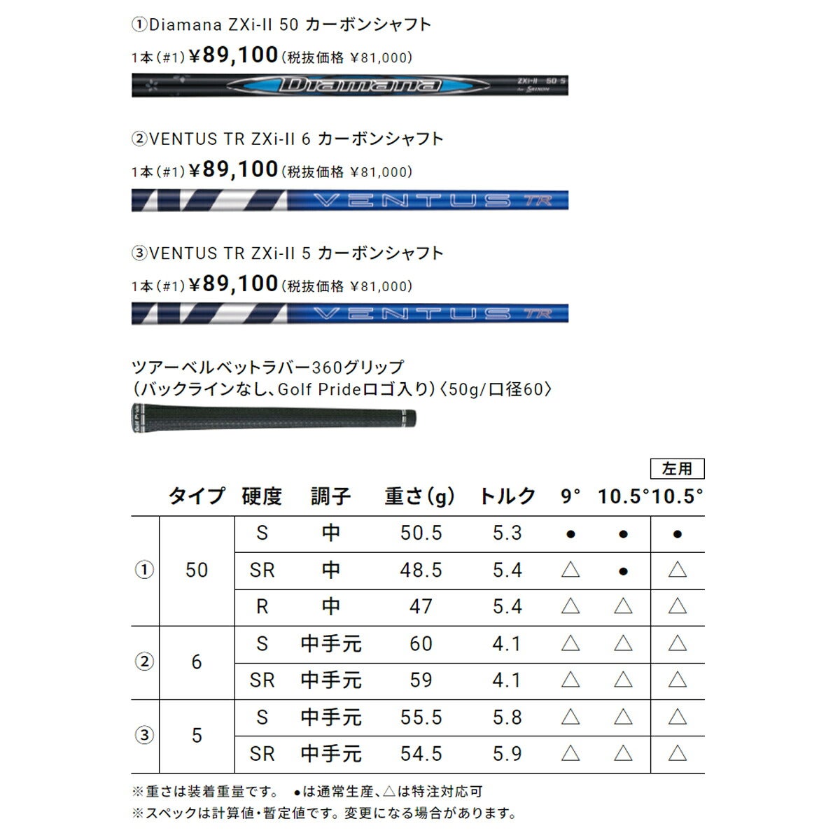 【レフティ／左利き用】ダンロップメンズスリクソンZXiRKTMAXドライバーVENTUSTRZXi-II6カーボンシャフトゴルフプライドツアーベルベットラバー360グリップ(バックライン無し/50g/M60)【26FW】
