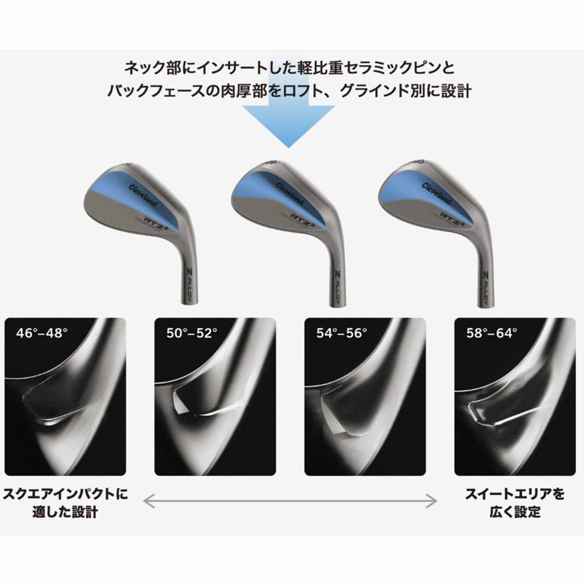 ダンロップメンズクリーブランドRTZ2ウェッジブラックサテンウェッジNSPRO950GHneoスチールシャフトゴルフプライドツアーベルベットフルラバーグリップ(バックライン無し/49.5g/M60)【26FW】
