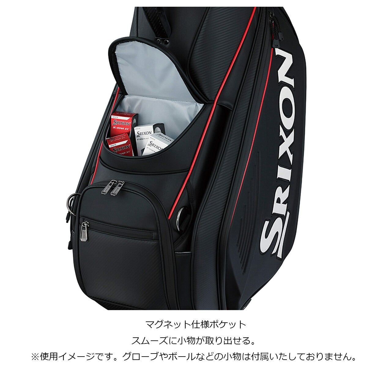 ダンロップメンズスリクソンツアープロレプリカモデルキャディバッグ5.5kg10型5分割3点式ショルダーストラップネームプレート付属刻印タイプGGC-S212Lキャディーバッグ【26FW】