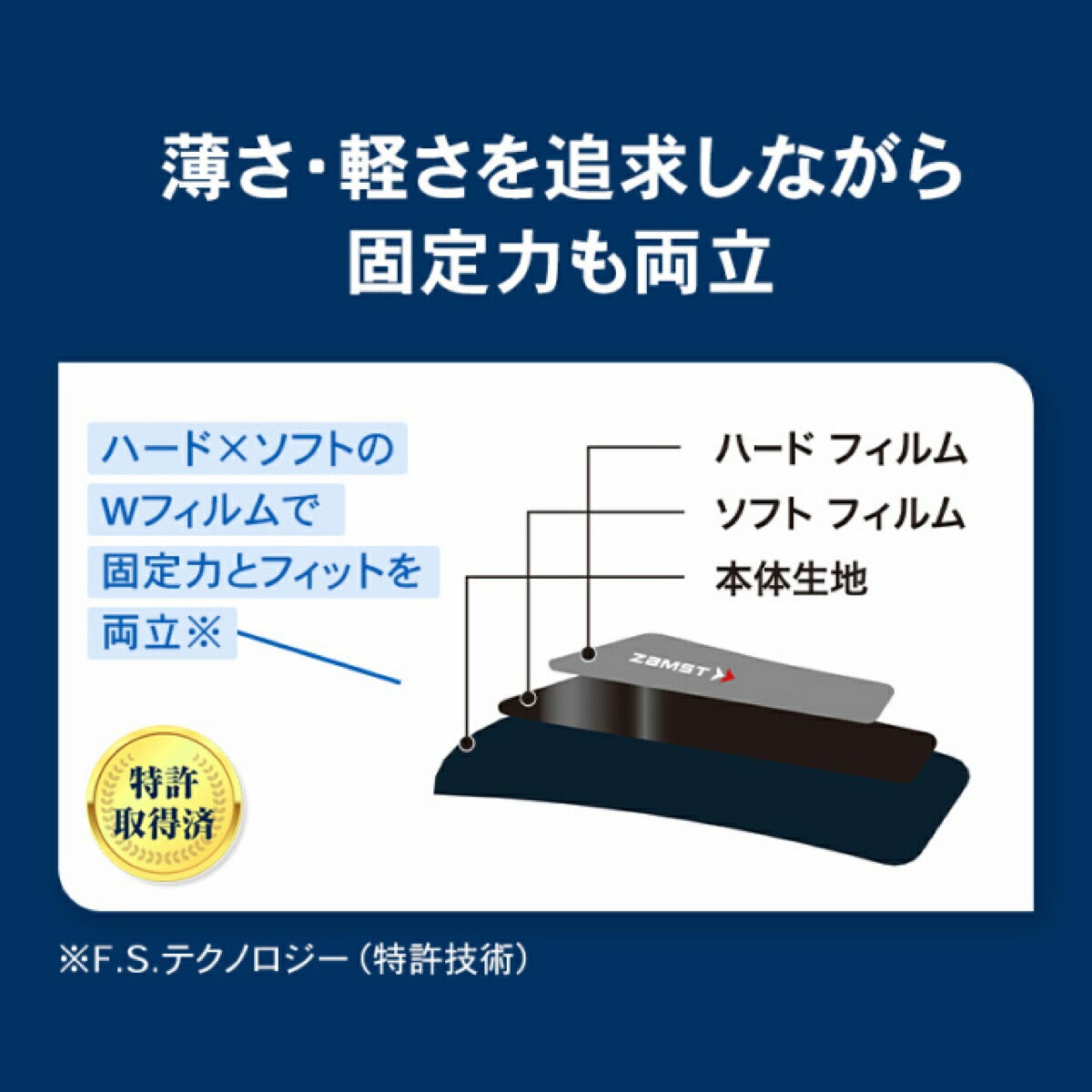 ザムストZAMSTFILMISTAKNEE膝用左右兼用サポーター【26FW】