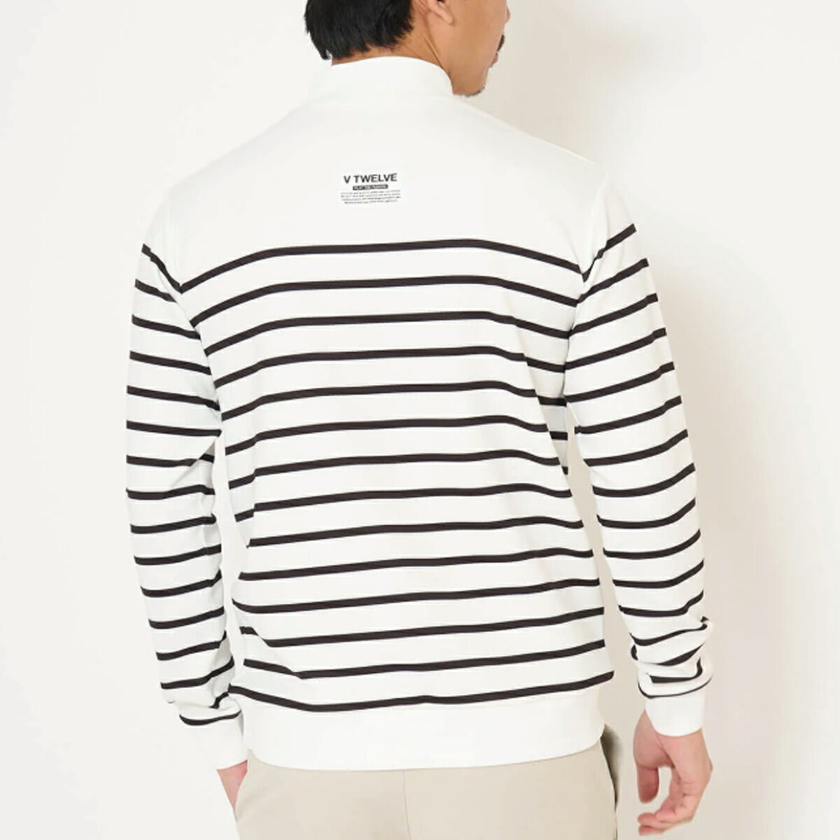 V122026年秋冬モデルメンズBORDERL/SMOCKモックネック長袖シャツV122620-MK05【26FW】