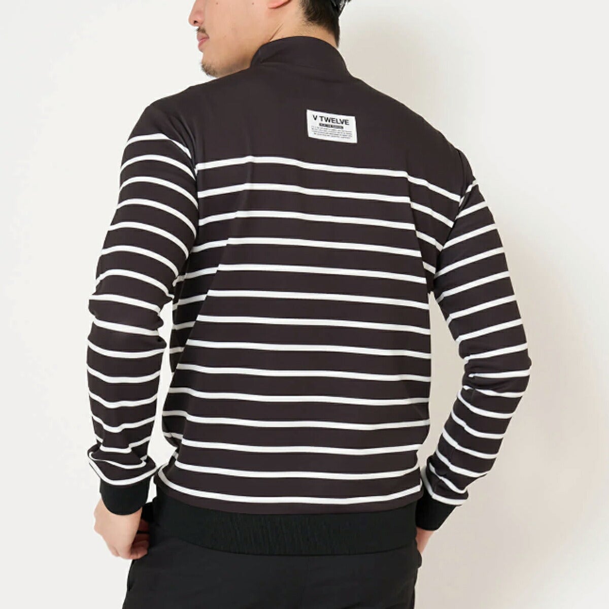 V122026年秋冬モデルメンズBORDERL/SMOCKモックネック長袖シャツV122620-MK05【26FW】